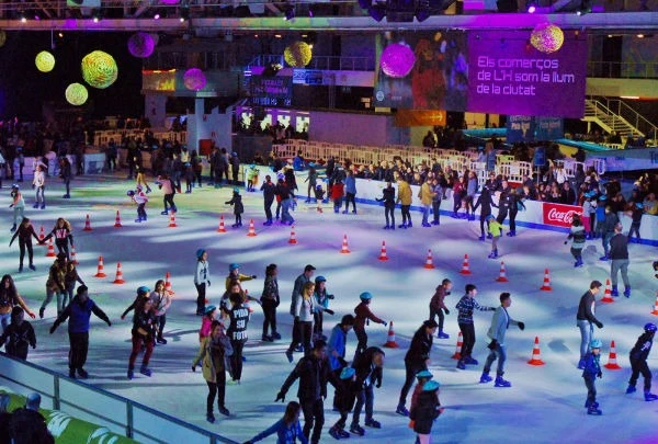 Pista de hielo, fotografía del material comercial